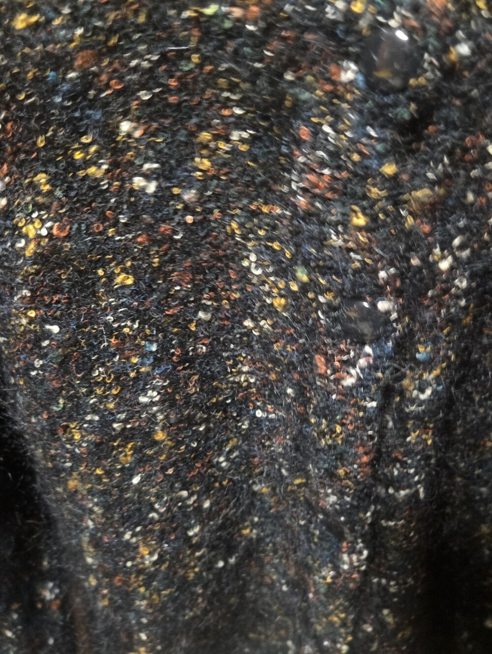 Vintage Paul Et Duffier Multicolor Mohair Blend Cardigan Sweater Size Large - Picture 3 of 5